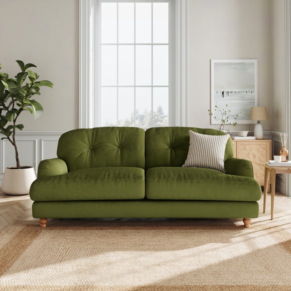 Martha Matte Plush Velvet 3 Seater Sofa - image 1