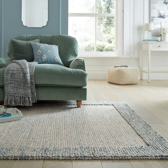 Pebble Wool Border Rug - image 1