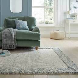 Pebble Wool Border Rug - thumbnail 1