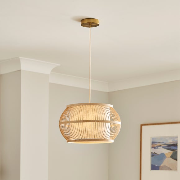 Kiva Boho Bamboo Pendant Light - image 1