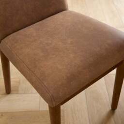 Cassie Set of 2 Dining Chairs, Faux Leather - thumbnail 4
