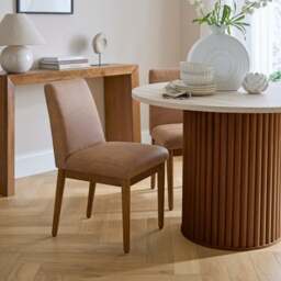 Cassie Set of 2 Dining Chairs, Faux Leather