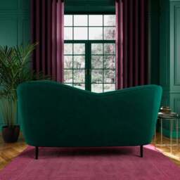 Aubery Velvet Curved 2 Seater Sofa - thumbnail 2