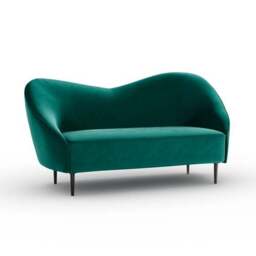 Aubery Velvet Curved 2 Seater Sofa - thumbnail 6
