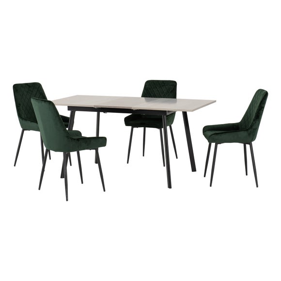 Avery 4-6 Seater Rectangular Extendable Dining Table with 4 Chairs - image 1