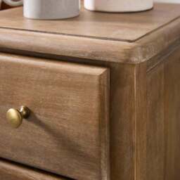 Giselle 2 Drawer Bedside Table, Mango Wood - thumbnail 4