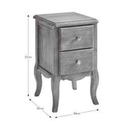 Giselle 2 Drawer Bedside Table, Mango Wood - thumbnail 6