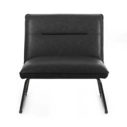 Saxon Faux Leather Lounge Chair - thumbnail 6