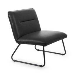 Saxon Faux Leather Lounge Chair - thumbnail 5