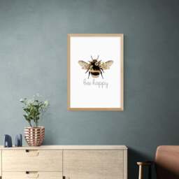 East End Prints Bee Happy Print - thumbnail 1