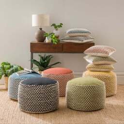 Jersey Bobble Round Pouffe - thumbnail 5