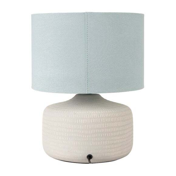 Kai Duck Egg Textured Ceramic Table Lamp by Dunelm