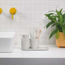 ReBorn Bathroom Storage Tray, Small Caddy & Soap Dispenser - thumbnail 2