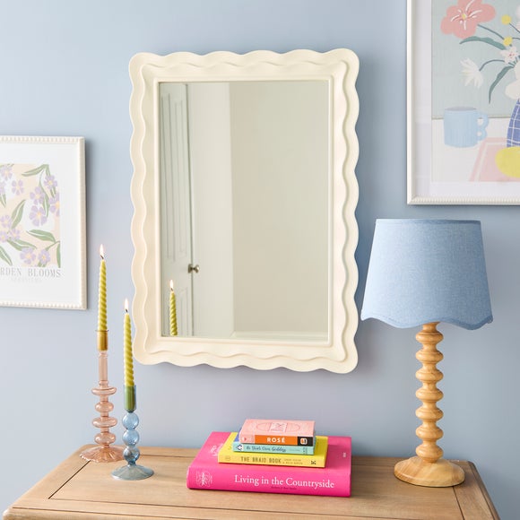 Scalloped Rectangle Wall Mirror - image 1