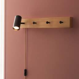 Jacques Plug In Wall Light & Clothes Hanger - thumbnail 1