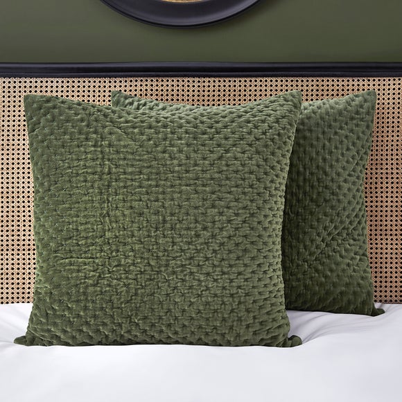 Dorma Genevieve Green Continental Square Pillowcase - image 1
