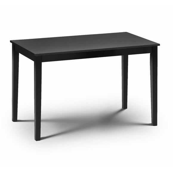 Hudson 4 Seater Rectangular Dining Table, Black - image 1