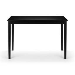 Hudson 4 Seater Rectangular Dining Table, Black - thumbnail 4