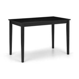 Hudson 4 Seater Rectangular Dining Table, Black - thumbnail 3