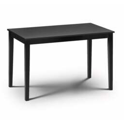 Hudson 4 Seater Rectangular Dining Table, Black - thumbnail 1