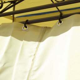 3m x 4m Steel Art Gazebo with Side Curtains - thumbnail 4