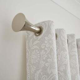 Flush Trumpet Fixed Metal Curtain Pole with Rings - thumbnail 4