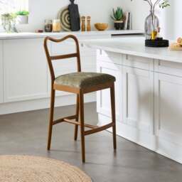 Betsie Counter Height Barstool, Olive Chenille - thumbnail 1
