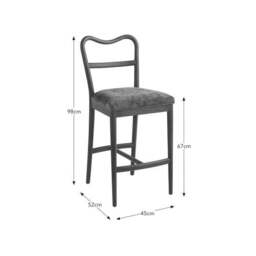 Betsie Counter Height Barstool, Olive Chenille - thumbnail 6