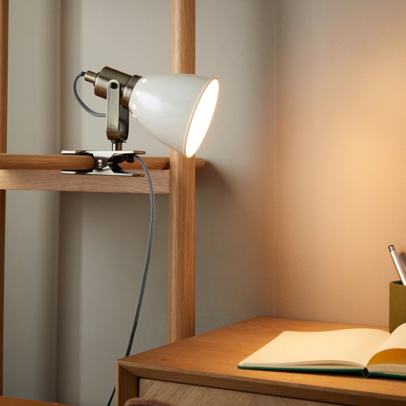 Miley Industrial Plug In Adjustable Clip On Desk Light by Dunelm
