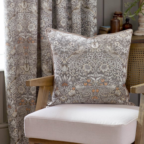 Morris & Co. Strawberry Thief Jacquard Square Cushion - image 1