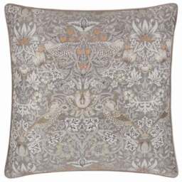 Morris & Co. Strawberry Thief Jacquard Square Cushion - thumbnail 3
