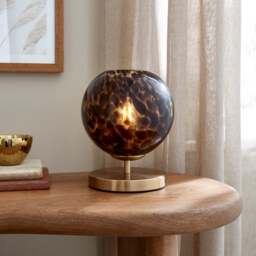 Kira Tortoiseshell Touch Table Lamp - thumbnail 1
