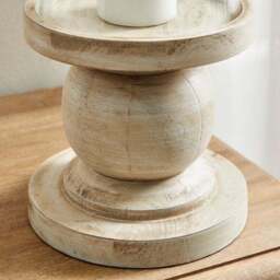 Churchgate Wood Glass Hurricane Candle Holder - thumbnail 3