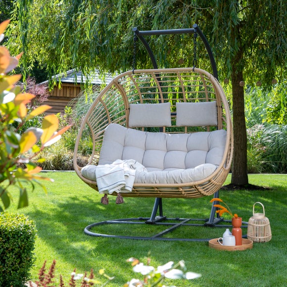 Singapore Rattan Double Egg Chair - image 1