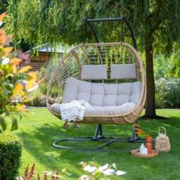 Singapore Rattan Double Egg Chair