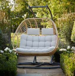 Singapore Rattan Double Egg Chair - thumbnail 3