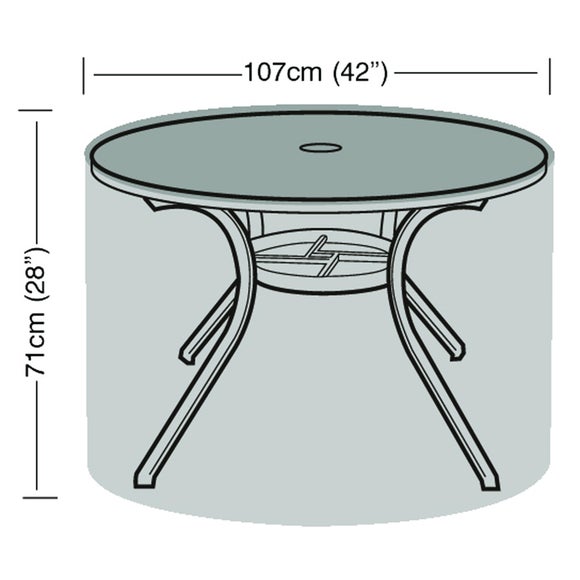 4 Seater Round Garden Table Super Tough Cover - image 1