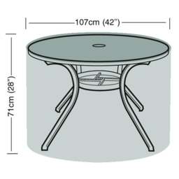 4 Seater Round Garden Table Super Tough Cover