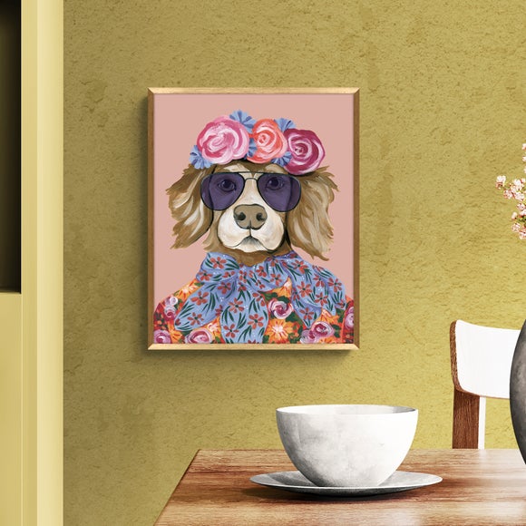 Artko Glity Golden Retriever by Yvette St Amant Framed Print - image 1