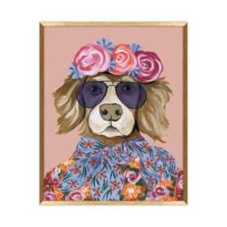 Artko Glity Golden Retriever by Yvette St Amant Framed Print - thumbnail 3