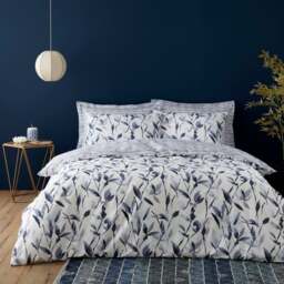 Zen Reversible Polycotton Duvet Cover and Pillowcase Set - thumbnail 1