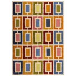 Retro Blocks Carved Wool Rug - thumbnail 5