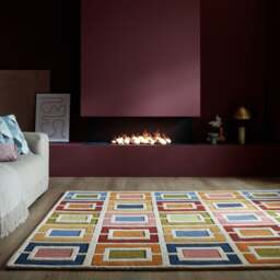 Retro Blocks Carved Wool Rug - thumbnail 1