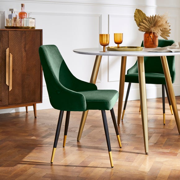 Ariana Set of 2 Dining Chairs, Velvet - image 1