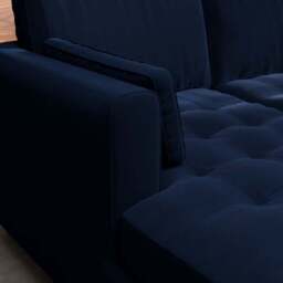 Zoe II Velvet Corner Chaise Sofa - thumbnail 4