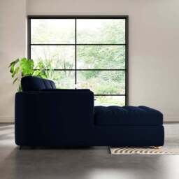 Zoe II Velvet Corner Chaise Sofa - thumbnail 3