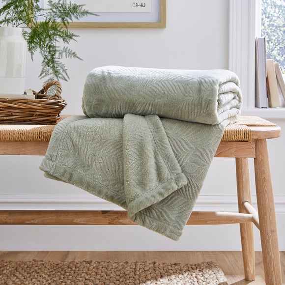 Leila Leaf Fleece Throw Blanket - image 1