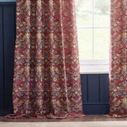 Morris & Co. Strawberry Thief Jacquard Pencil Pleat Curtains - thumbnail 4
