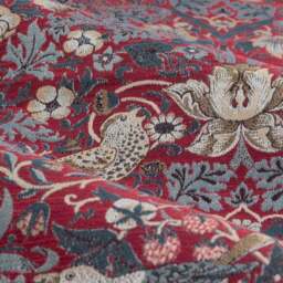Morris & Co. Strawberry Thief Jacquard Pencil Pleat Curtains - thumbnail 3