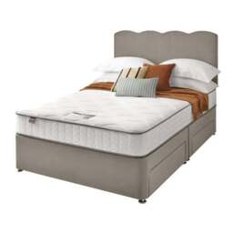 Silentnight Divan Bed With Wave Velvet Headboard and 800 Pocket Sprung Mattress - thumbnail 3